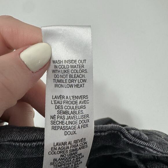 Good American Womens Jeans 6 Black Organic Cotton Blend Good Legs Straight Crop - Picture 12 of 13